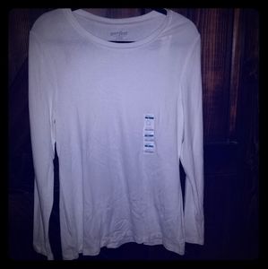 White Old Navy Long Sleeved Perfect Tee